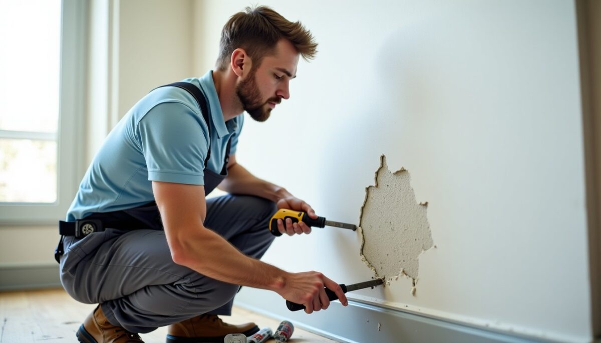 Comment réparer un mur : solutions adaptées pour petits trous, chevilles et grandes cavités